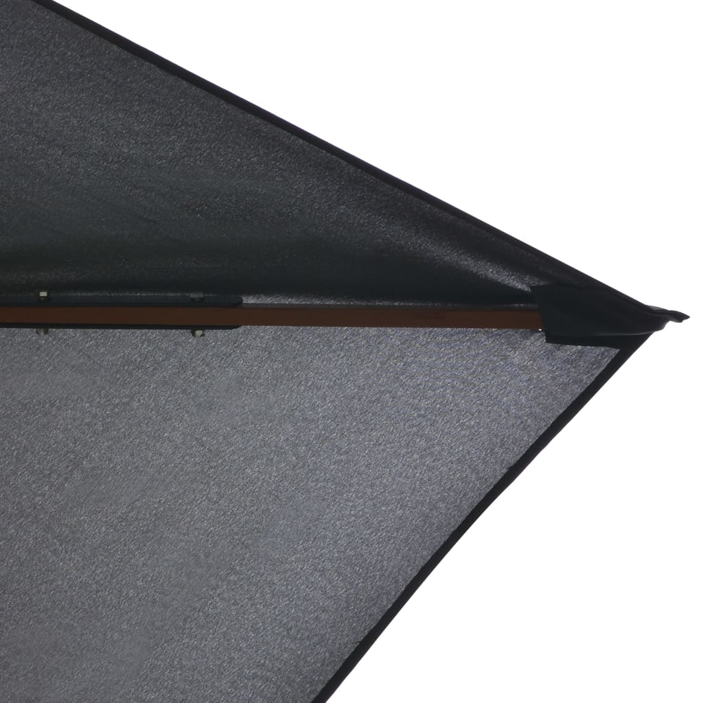 vidaXL Parasol met houten paal 200x300 cm antraciet