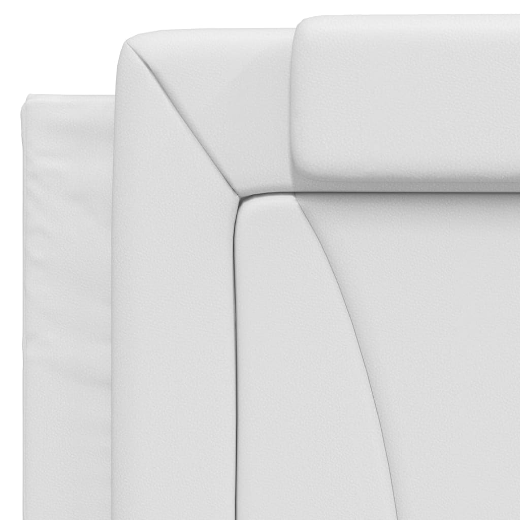 vidaXL Bedframe met hoofdbord kunstleer wit 100x200 cm