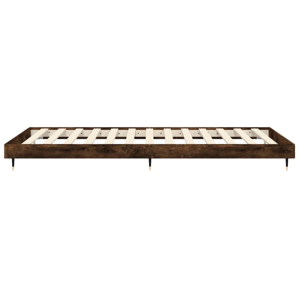 vidaXL Bedframe zonder matras hout gerookt eikenkleurig 100x200 cm