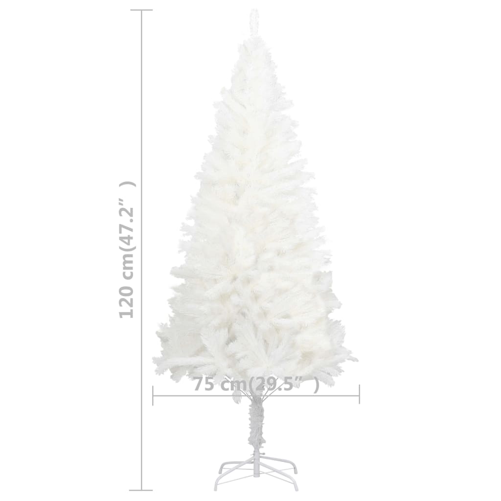 vidaXL Kunstkerstboom met levensechte naalden 120 cm wit