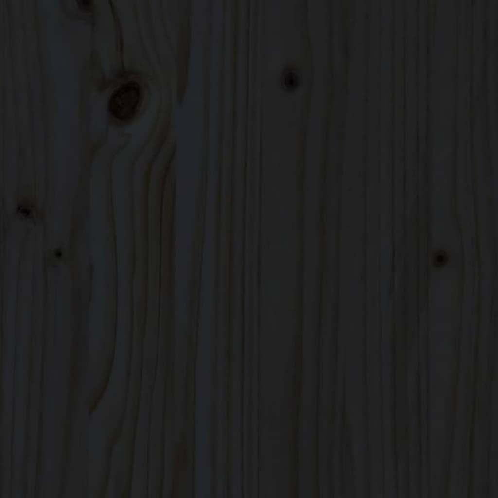 vidaXL Boekenkast 60x35x71 cm massief grenenhout zwart
