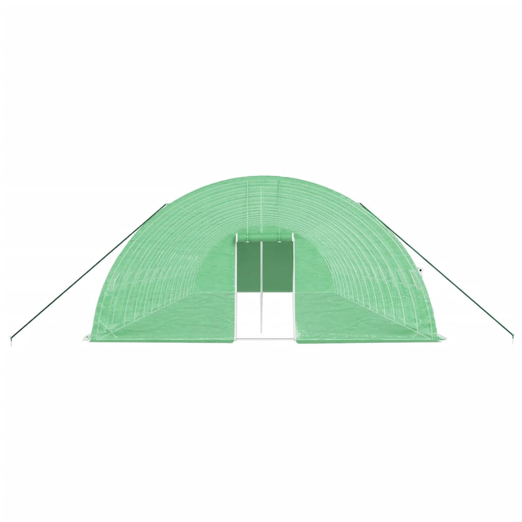 vidaXL Tuinkas met stalen frame 84 m² 14x6x2,85 m groen