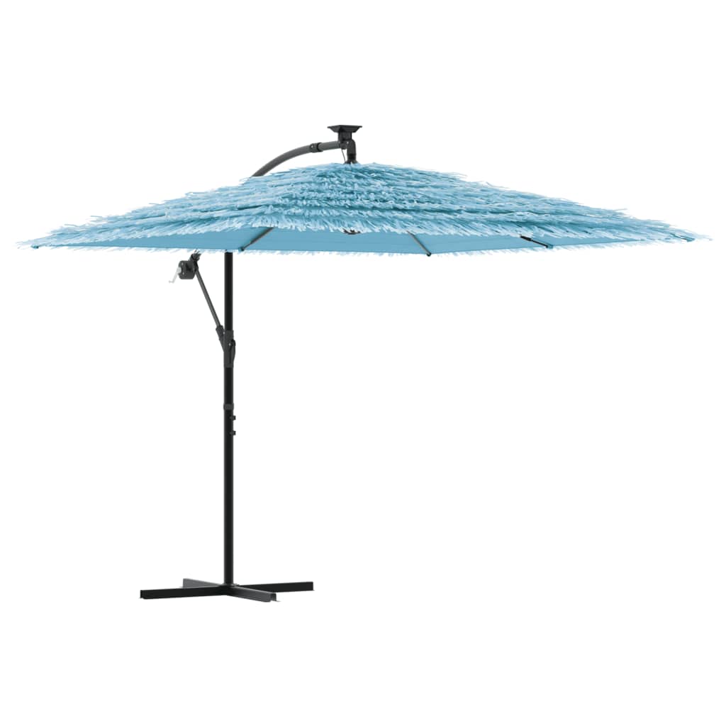 vidaXL Parasol met stalen paal 246x246x230 cm blauw