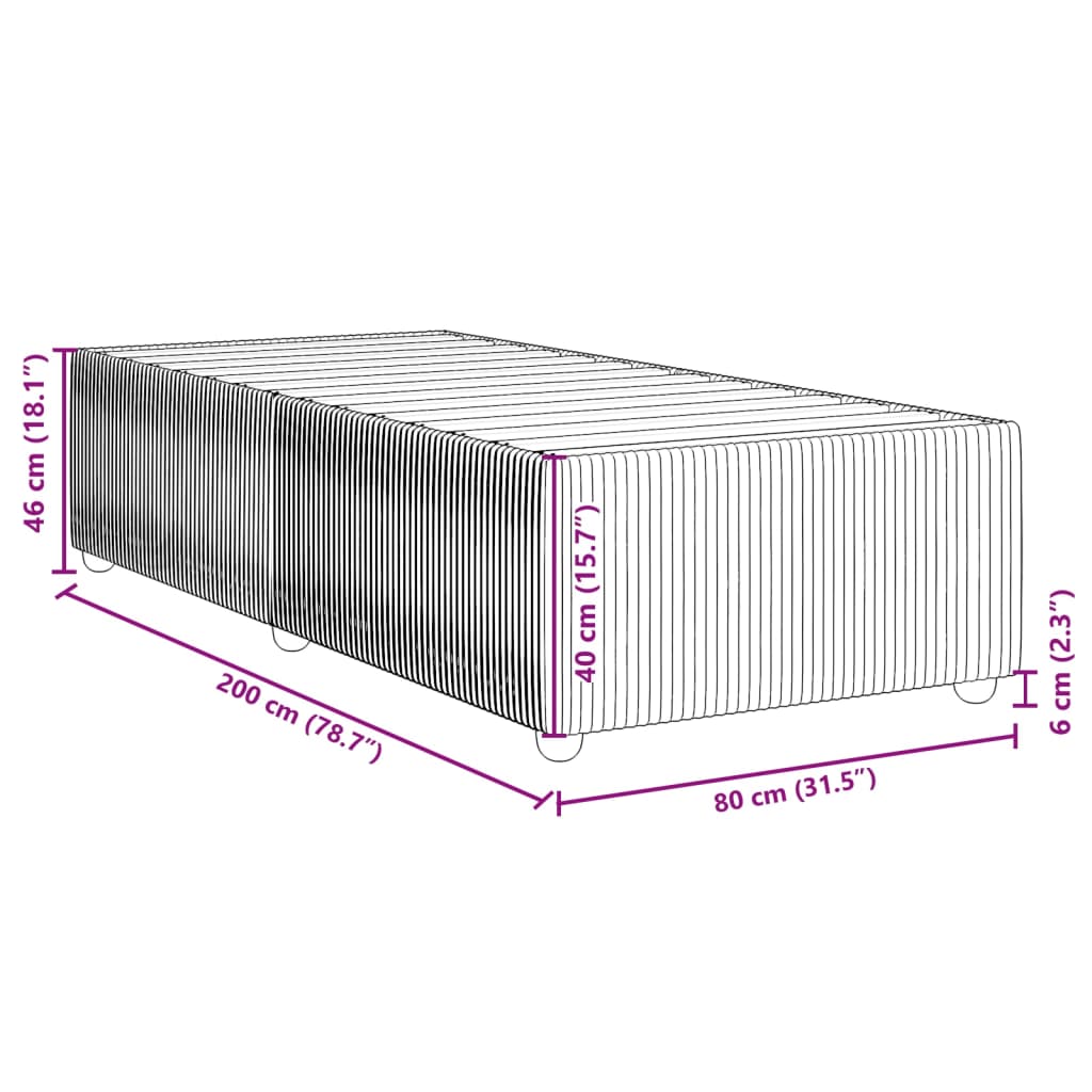 vidaXL Bedframe fluweel donkergroen 80x200 cm