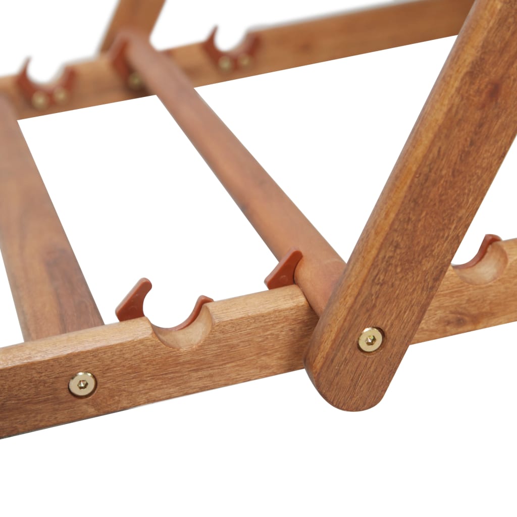 vidaXL Strandstoel inklapbaar stof en houten frame grijs