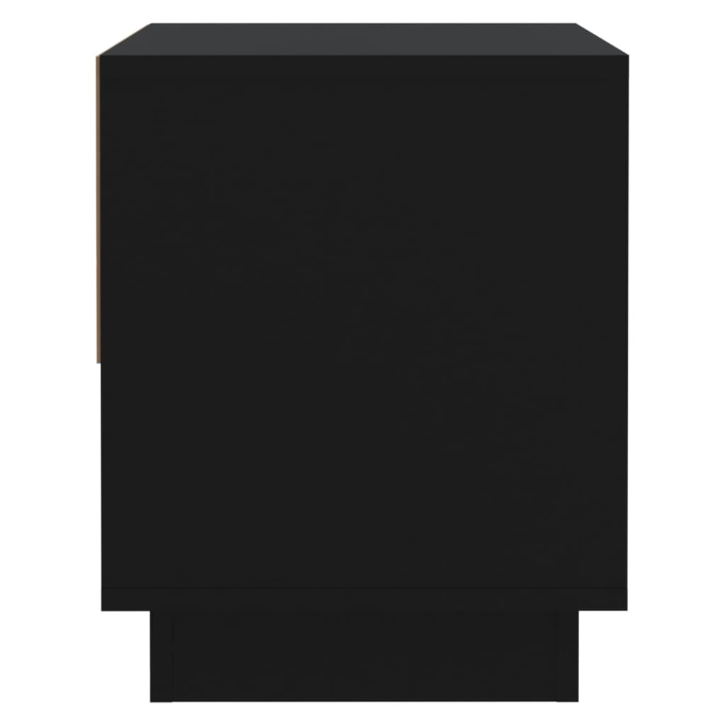 vidaXL Nachtkastje 45x34x44 cm spaanplaat zwart