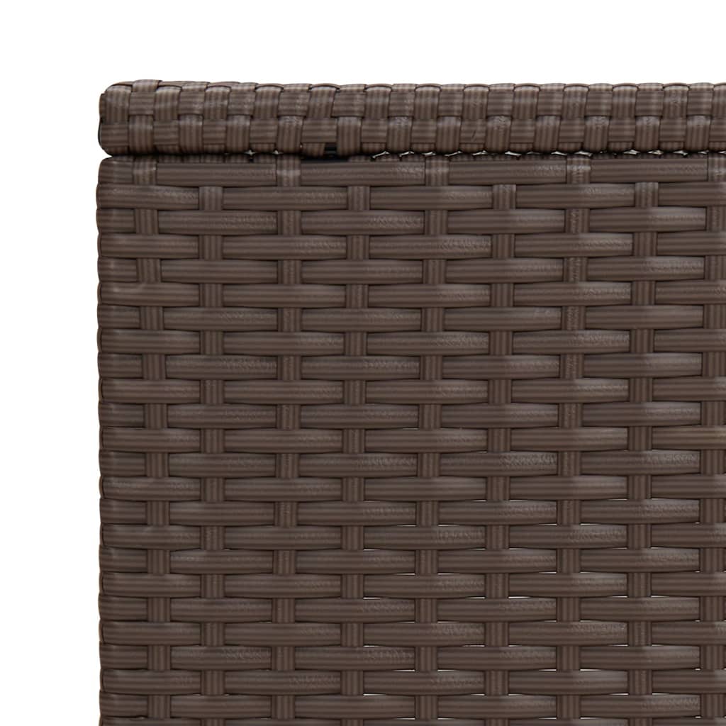 vidaXL Bijzettafel C-vormig 40x35x60 cm poly rattan bruin