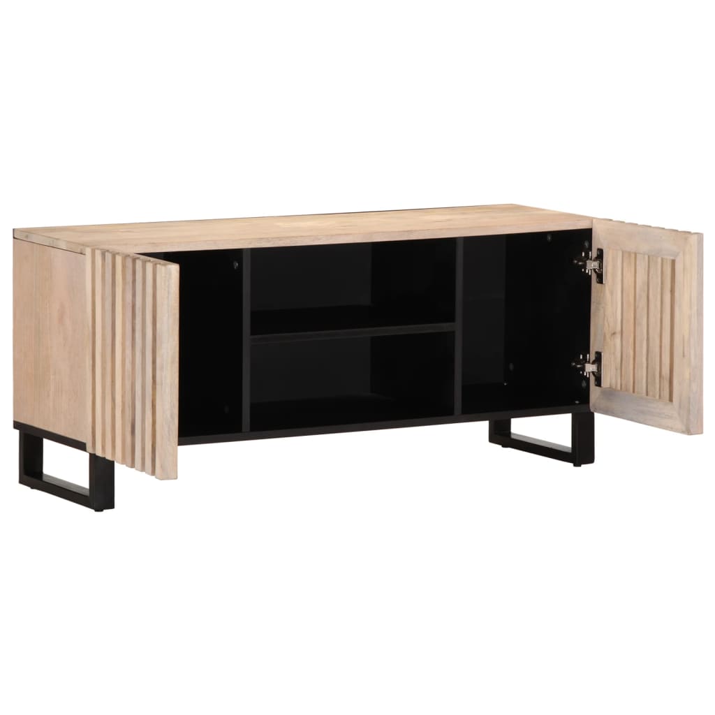 vidaXL Tv-meubel 105x34x46 cm massief mangohout wit