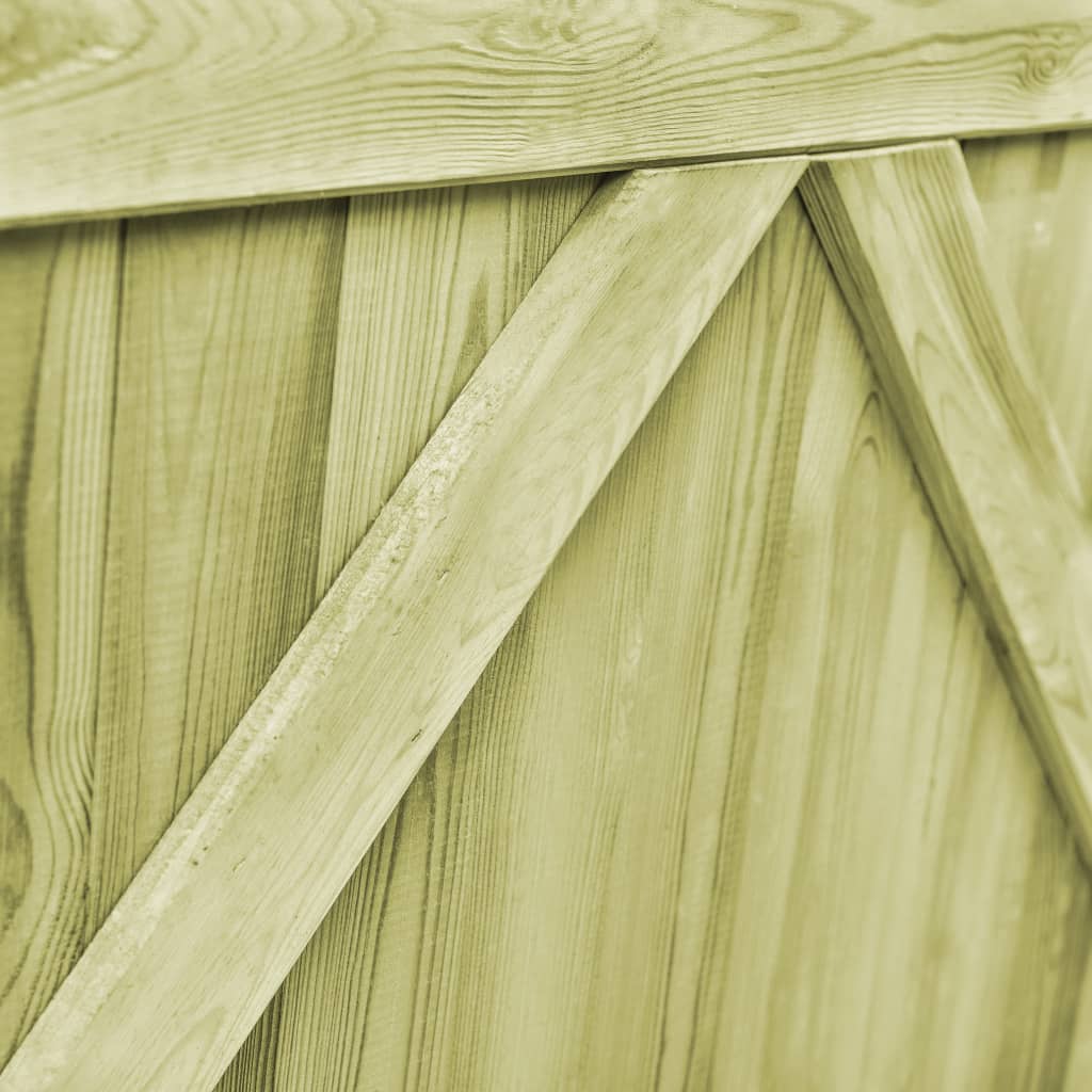 vidaXL Poorten 2 st 300x75 cm geïmpregneerd grenenhout