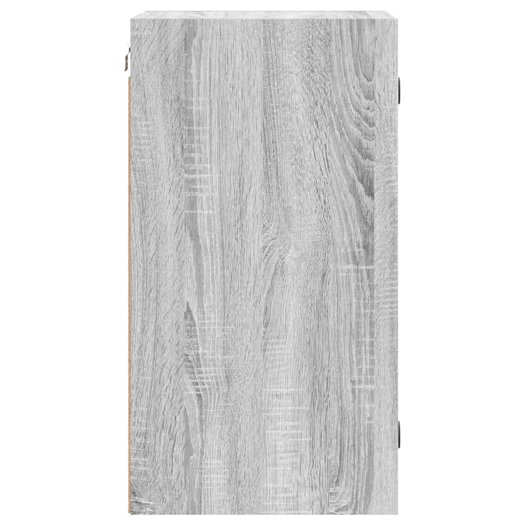 vidaXL Wandkast met glazen deuren 35x37x68,5 cm grijs sonoma eiken