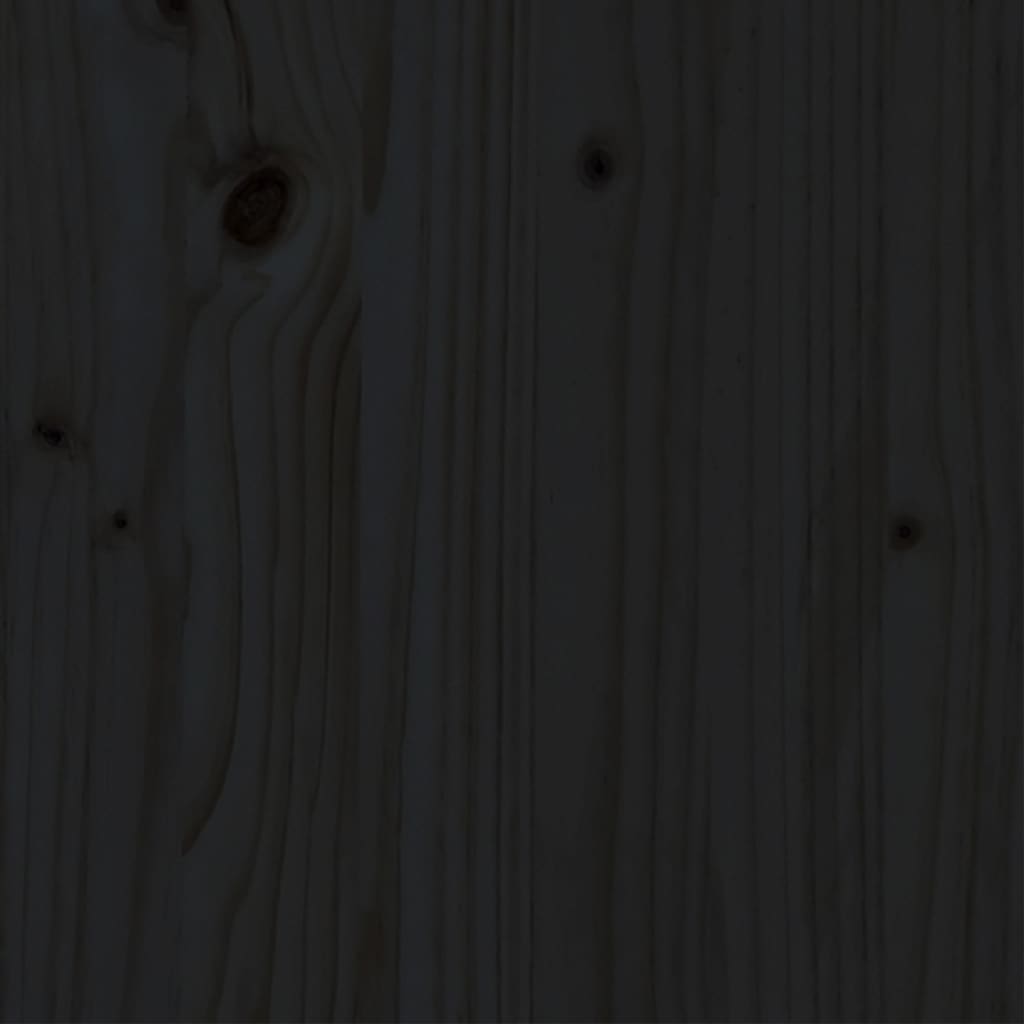 vidaXL Bedframe massief hout zwart 90x190 cm