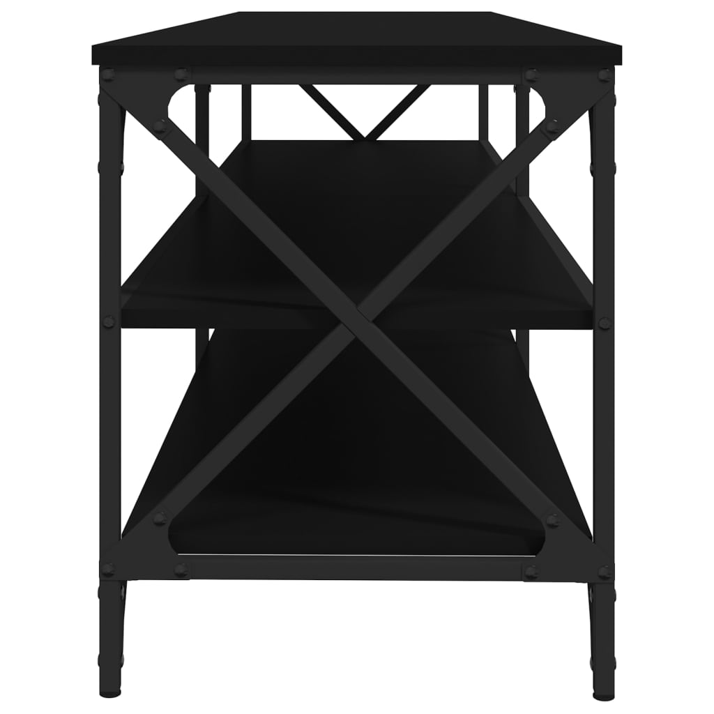 vidaXL Tv-meubel 160x40x50 cm bewerkt hout zwart