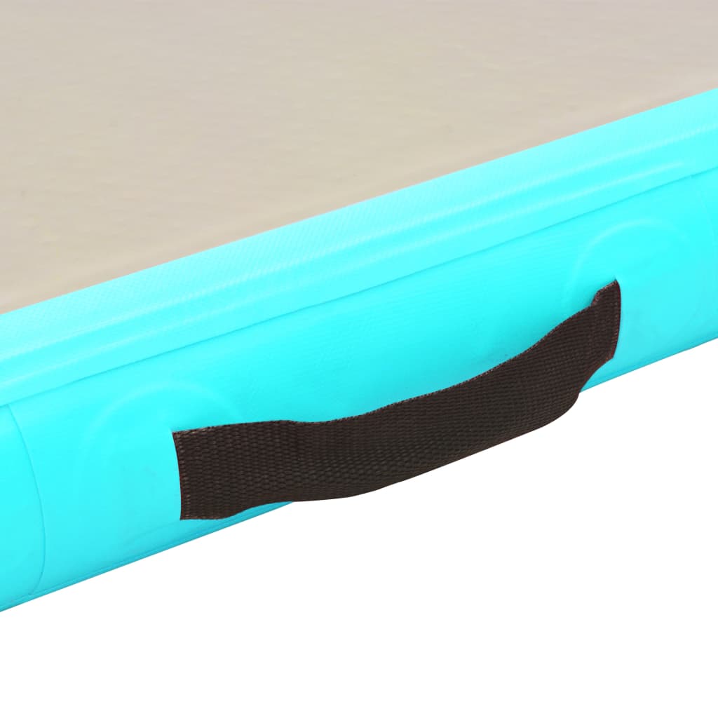 vidaXL Gymnastiekmat met pomp opblaasbaar 300x100x10 cm PVC groen