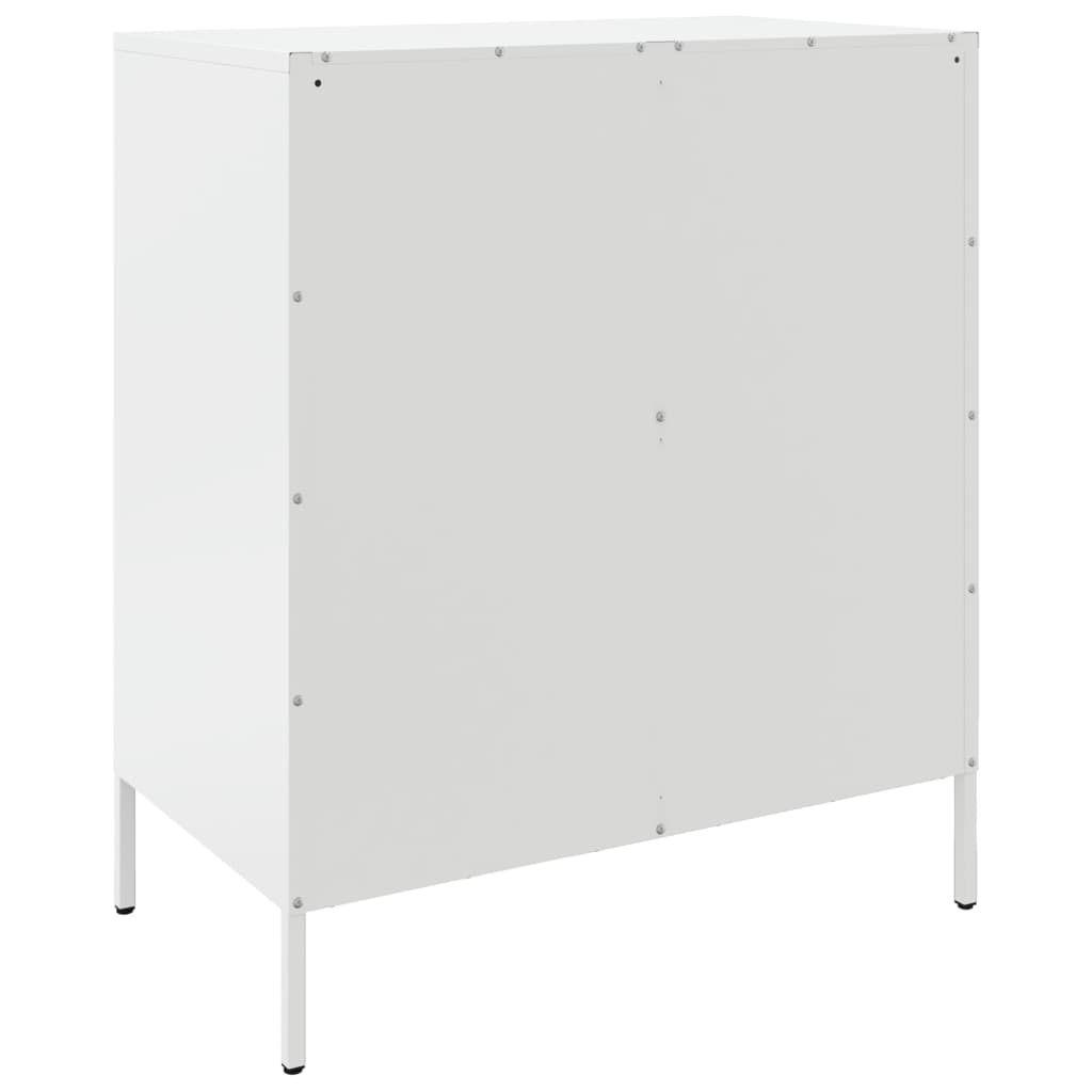 vidaXL Dressoir 68x39x79 cm staal wit