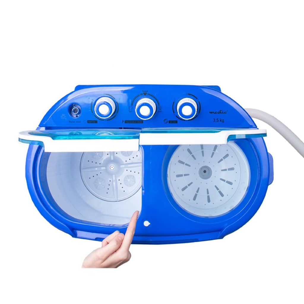 Mestic Wasmachine MW-120 2-in-1 draagbaar 250 W blauw en wit