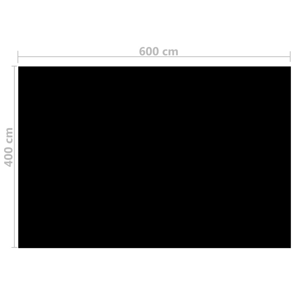 vidaXL Zwembadhoes rechthoekig 600x400 cm PE zwart