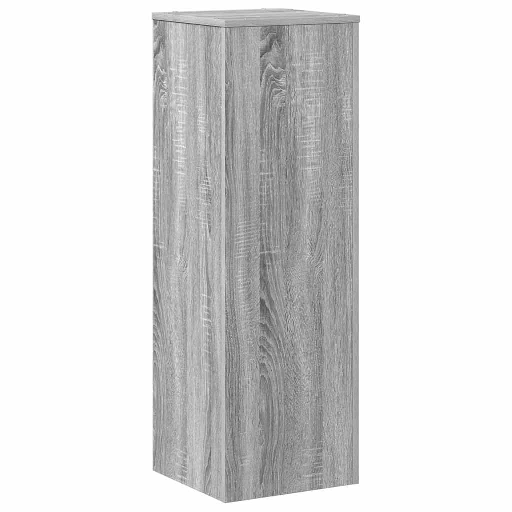 VidaXL Plantenstandaard Zwart Eiken 33x33x100 cm Gebouwd Hout