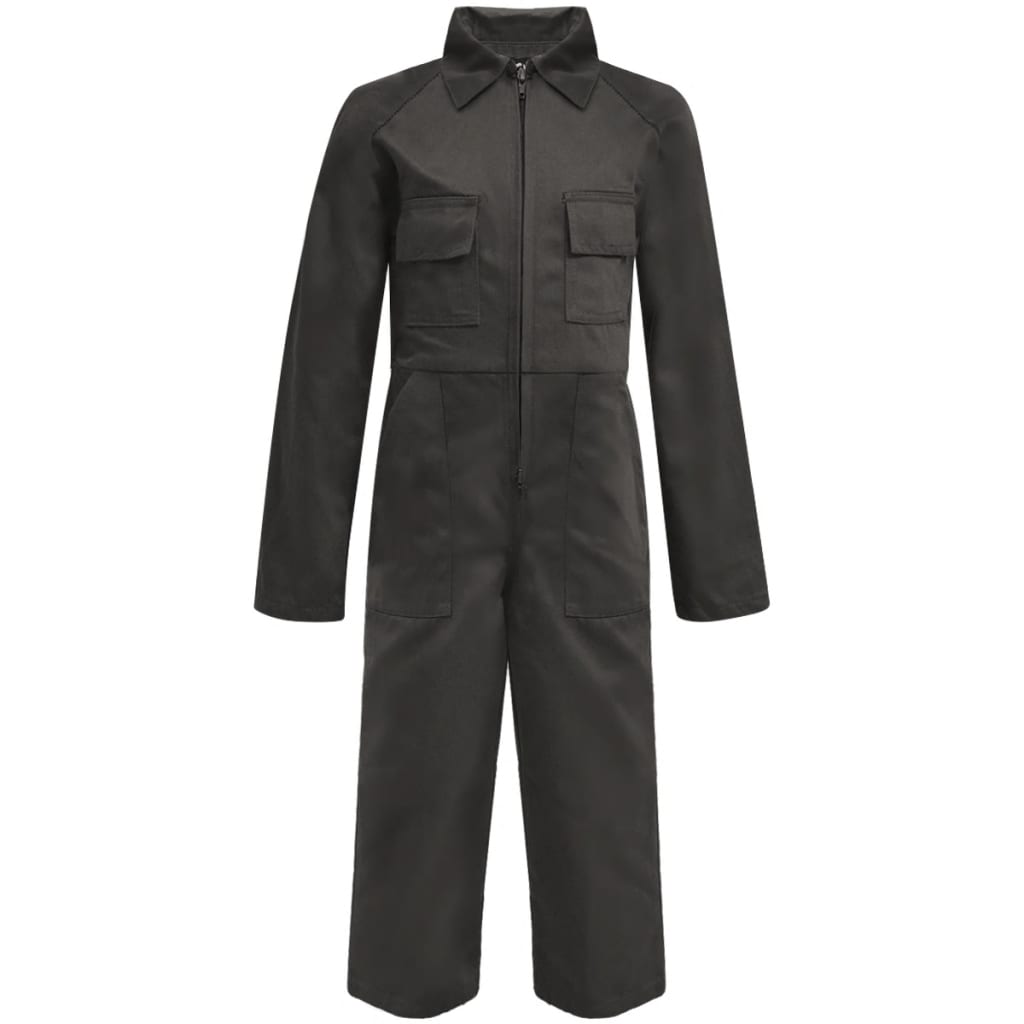vidaXL Kinderoverall met mouwen maat 98/104 grijs