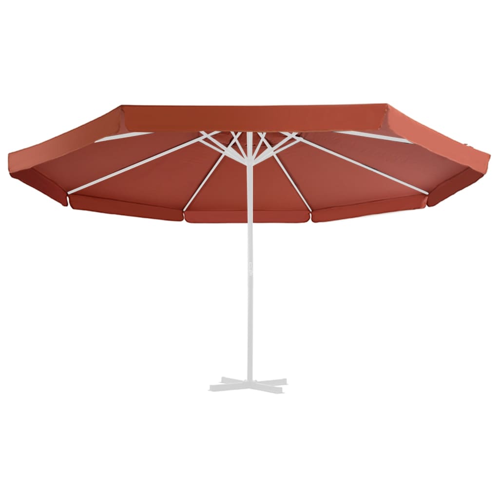 vidaXL Vervangingsdoek voor parasol 500 cm terracottakleurig