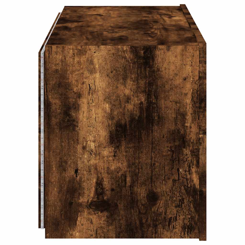 vidaXL Tv-wandmeubel met LED-verlichting 180x31x45 cm gerookt eiken