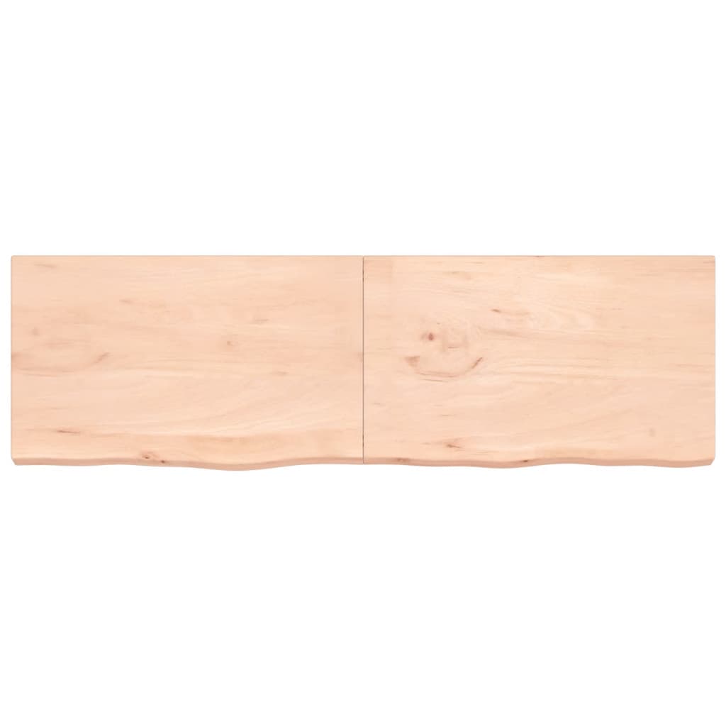 vidaXL Tafelblad 200x60x(2-6) cm onbehandeld massief eikenhout