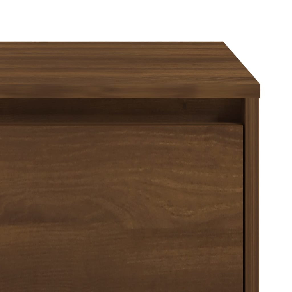 vidaXL Nachtkastje 45x34x44,5 cm bewerkt hout bruin eikenkleur