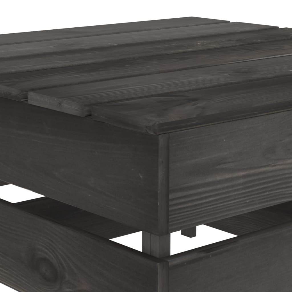 vidaXL 9-delige Loungeset grijs geïmpregneerd grenenhout