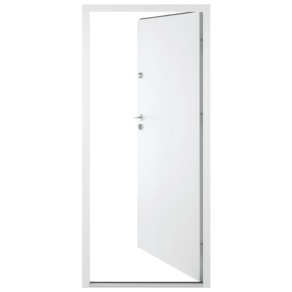 vidaXL Voordeur 90x200 cm aluminium wit