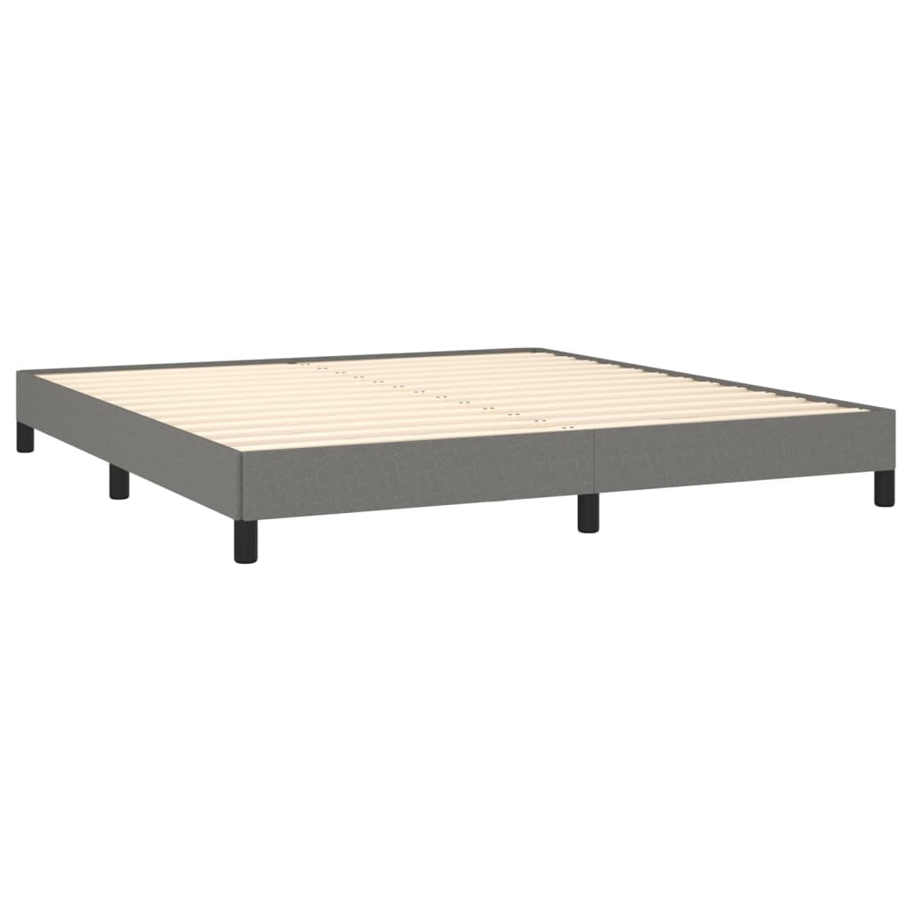 vidaXL Bedframe zonder matras stof donkergrijs 180x200 cm