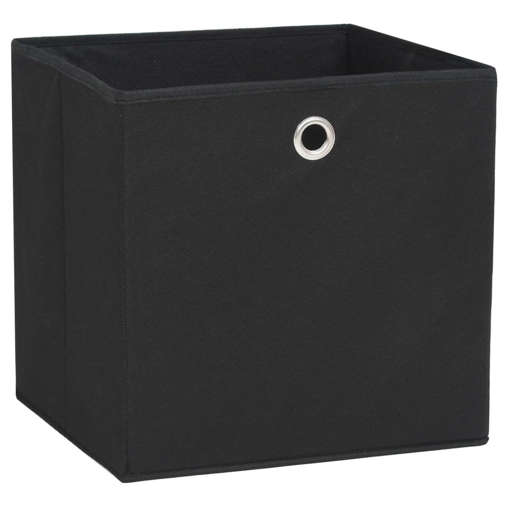 vidaXL Opbergboxen 10 st 32x32x32 cm nonwoven stof zwart