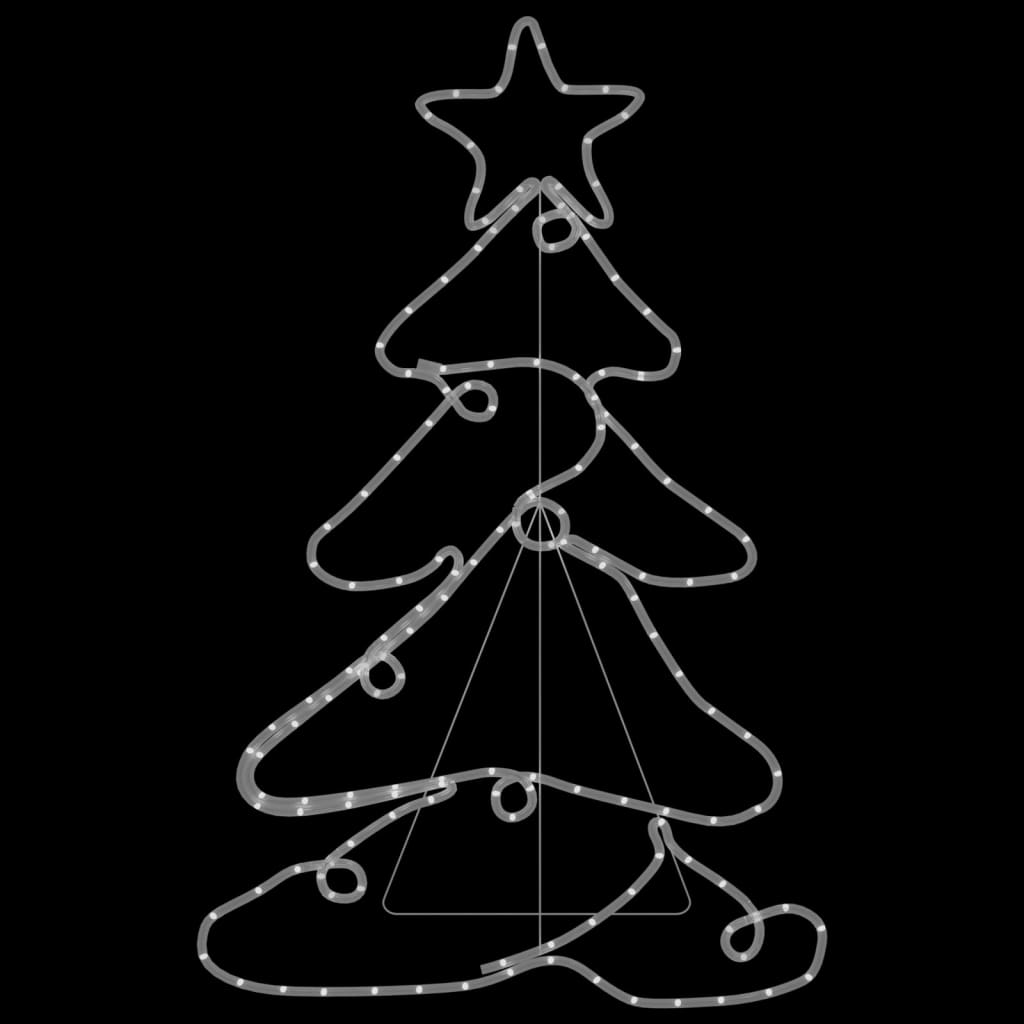 vidaXL Kerstfiguur boom met 144 LED's 88x56 cm
