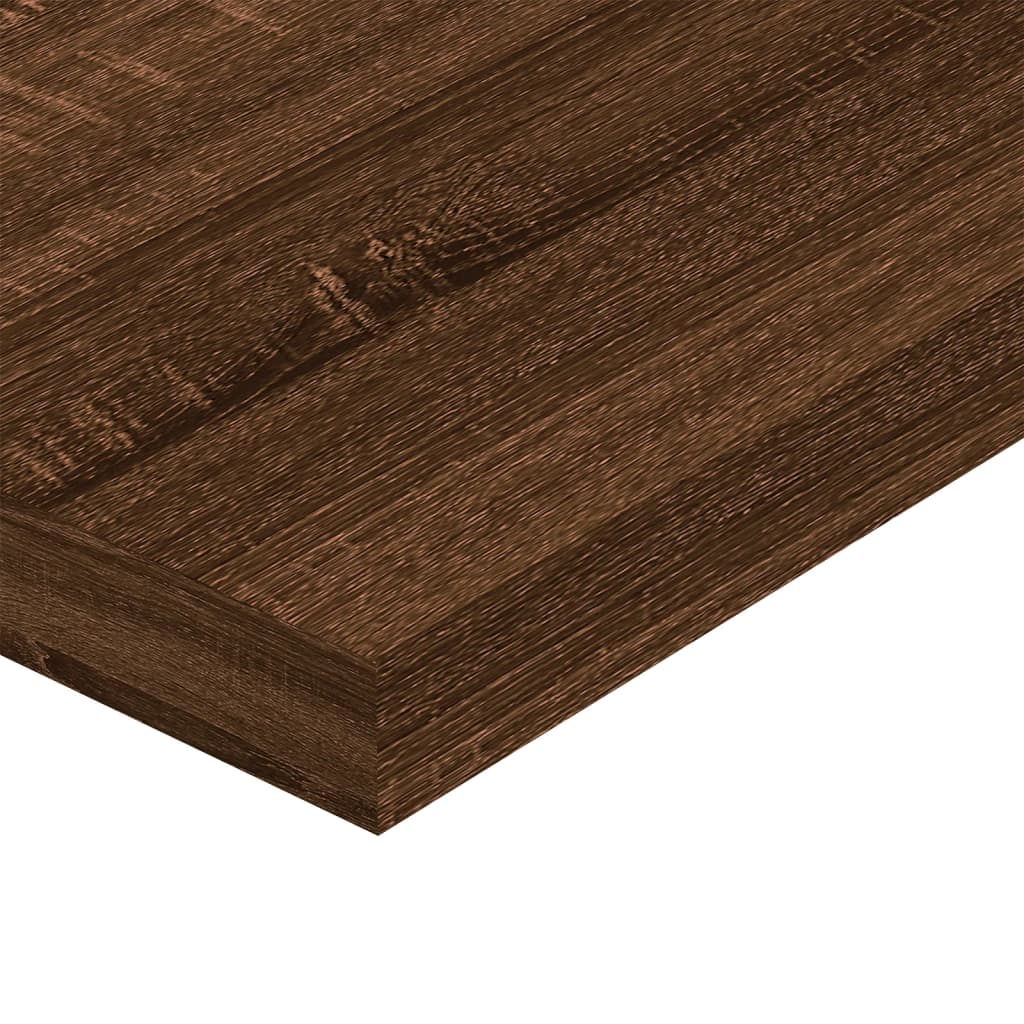 vidaXL Wandschappen 4 st 80x10x1,5 cm bewerkt hout bruin eikenkleur