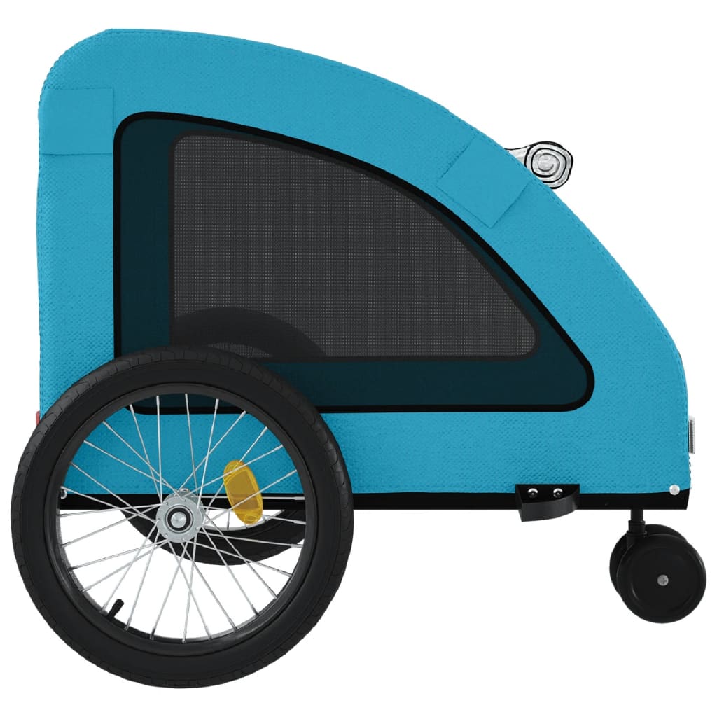 vidaXL Hondenfietstrailer oxford stof en ijzer blauw