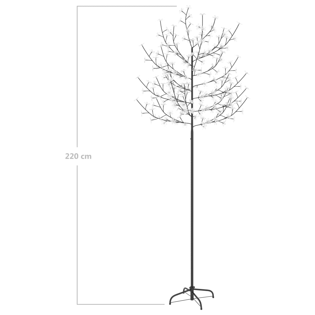 vidaXL Kerstboom 220 LED's warmwit licht kersenbloesem 220 cm