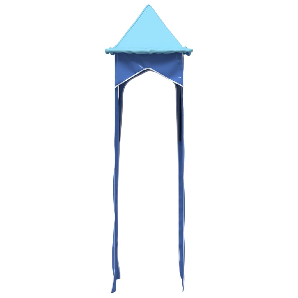 vidaXL Gordijnen voor hoogslaper met toren polyester blauw