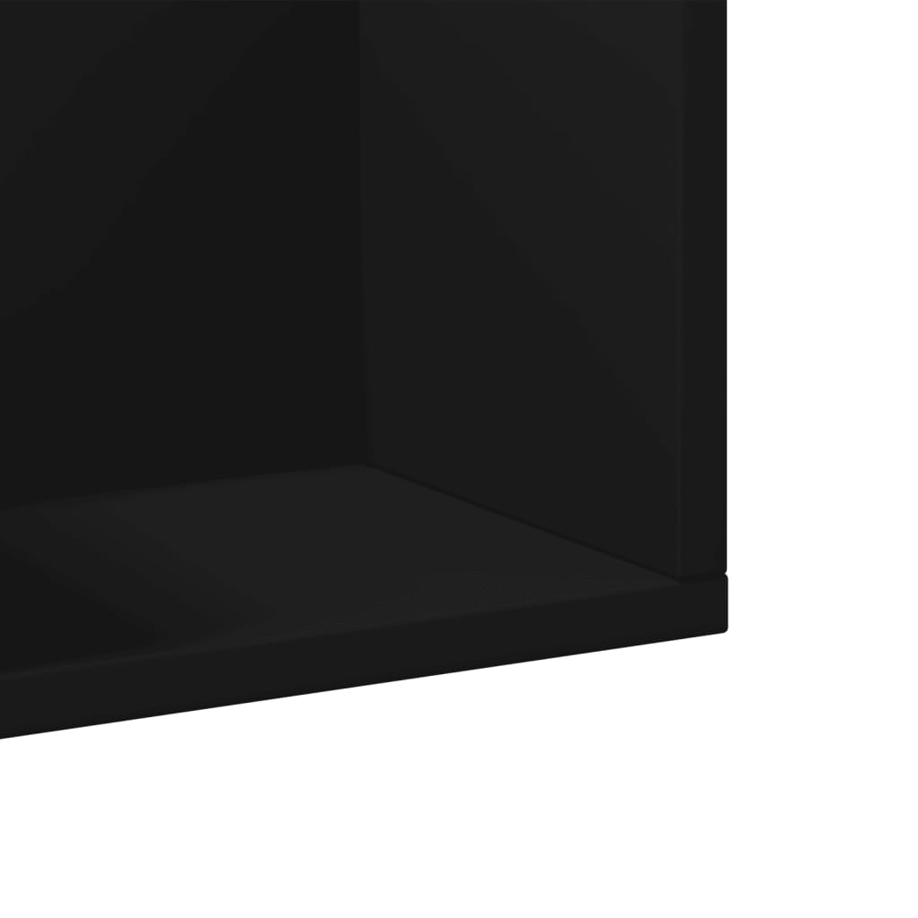 vidaXL Wandkasten 2 st 99x18x16,5 cm bewerkt hout zwart
