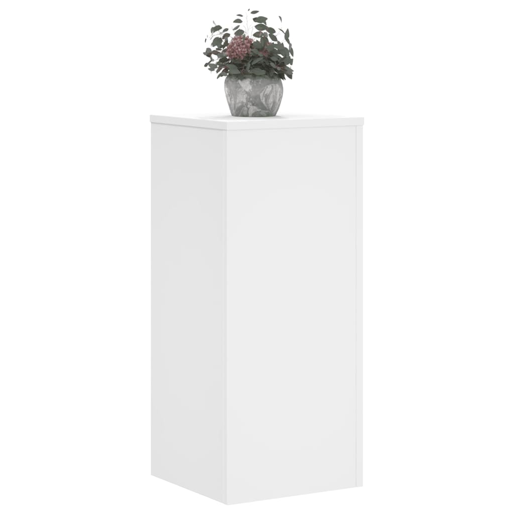 vidaXL Plantenstandaards 2 st 30x30x70 cm bewerkt hout wit