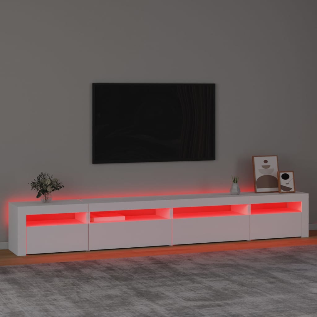 vidaXL Tv-meubel met LED-verlichting 270x35x40 cm wit