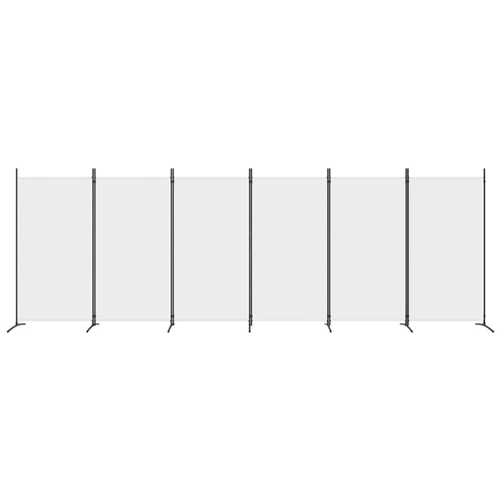 vidaXL Kamerscherm met 6 panelen 520x180 cm stof wit