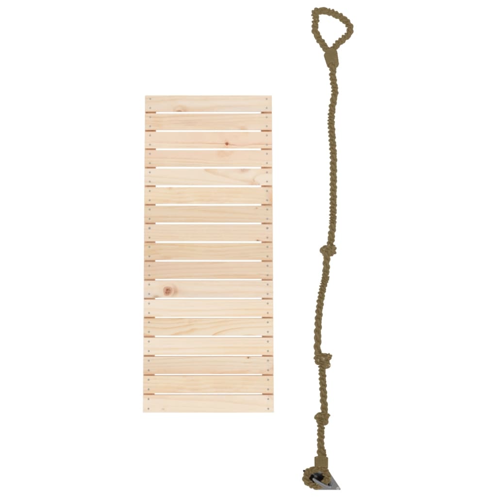 vidaXL Klimwand met touw 44,5x5x108 cm massief grenenhout