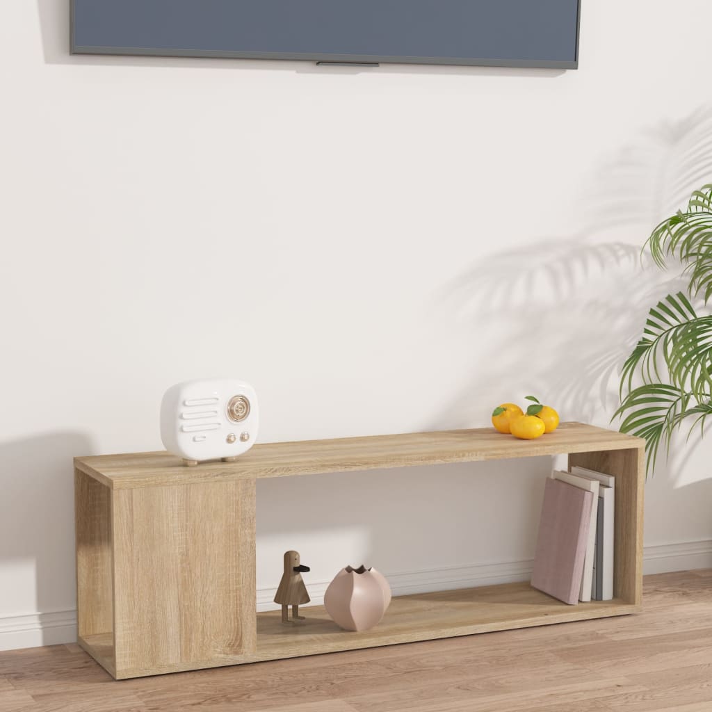 vidaXL Tv-meubel 100x24x32 cm bewerkt hout sonoma eikenkleurig