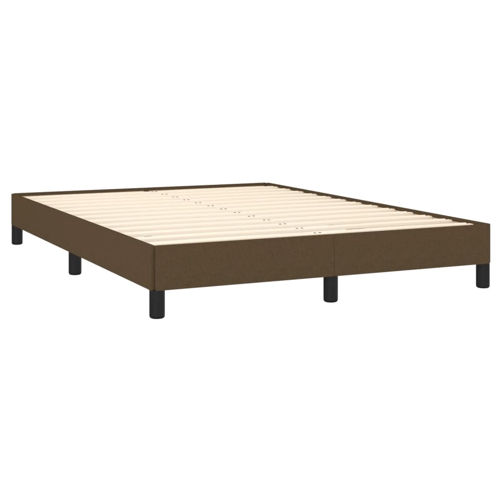 vidaXL Bedframe zonder matras stof donkerbruin 140x200 cm