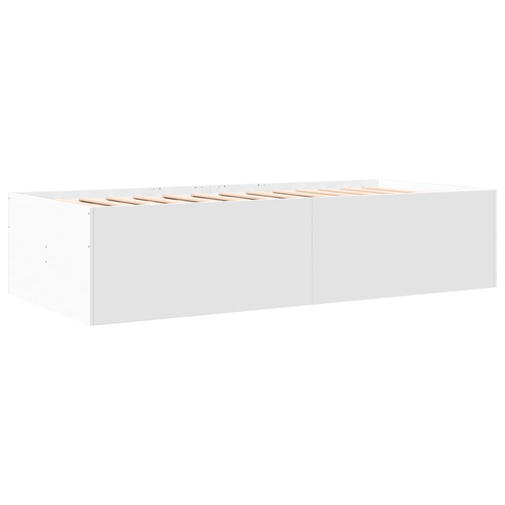 vidaXL Slaapbank met lades 100x200 cm bewerkt hout wit