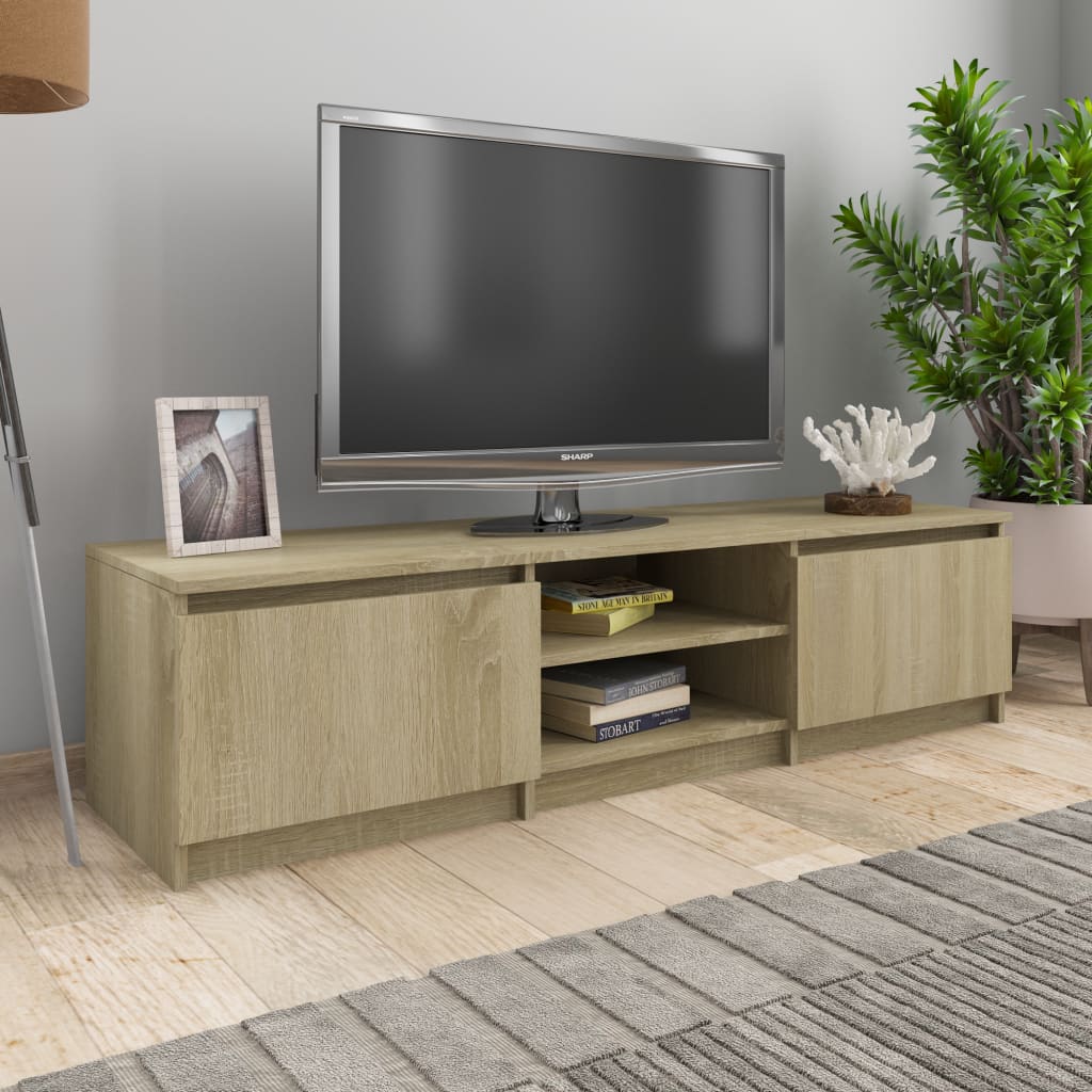 vidaXL Tv-meubel 140x40x35,5 cm spaanplaat sonoma eikenkleurig