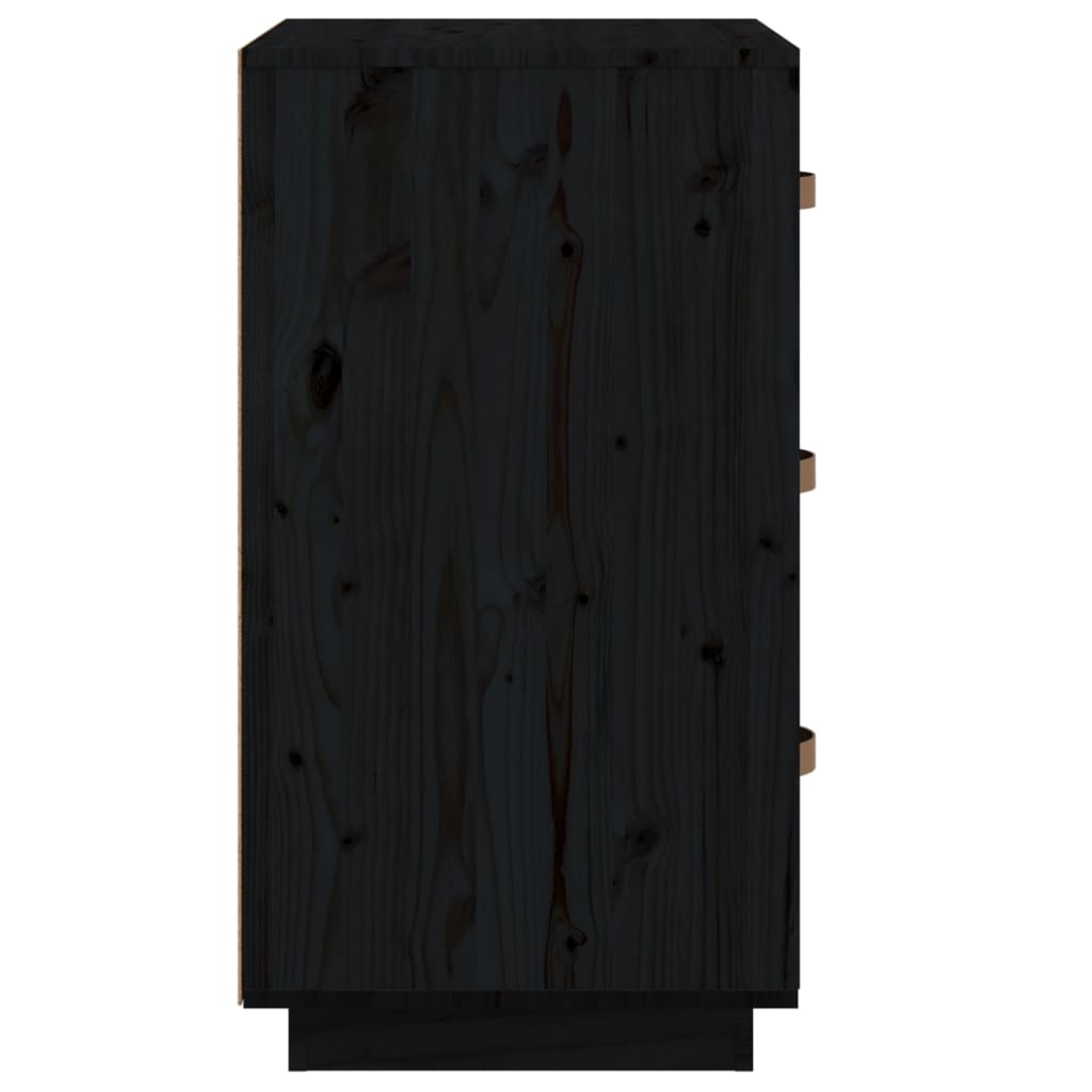  vidaXL Nachtkastje 40x40x75 cm massief grenenhout zwart