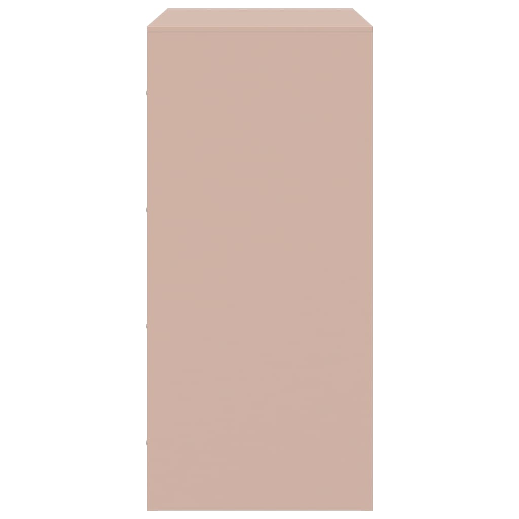 vidaXL Dressoir 67x39x83 cm staal roze