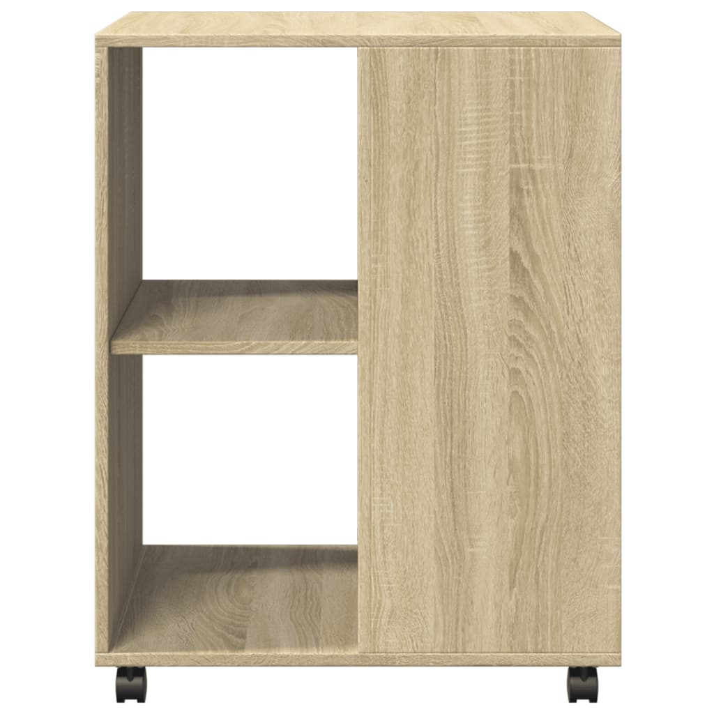 vidaXL Bijzettafel met wieltjes 55x60x78 cm hout sonoma eikenkleurig