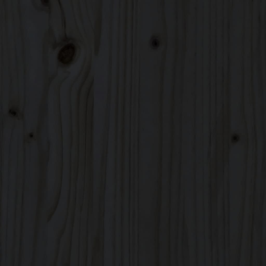 vidaXL 7-delige Loungeset massief grenenhout zwart