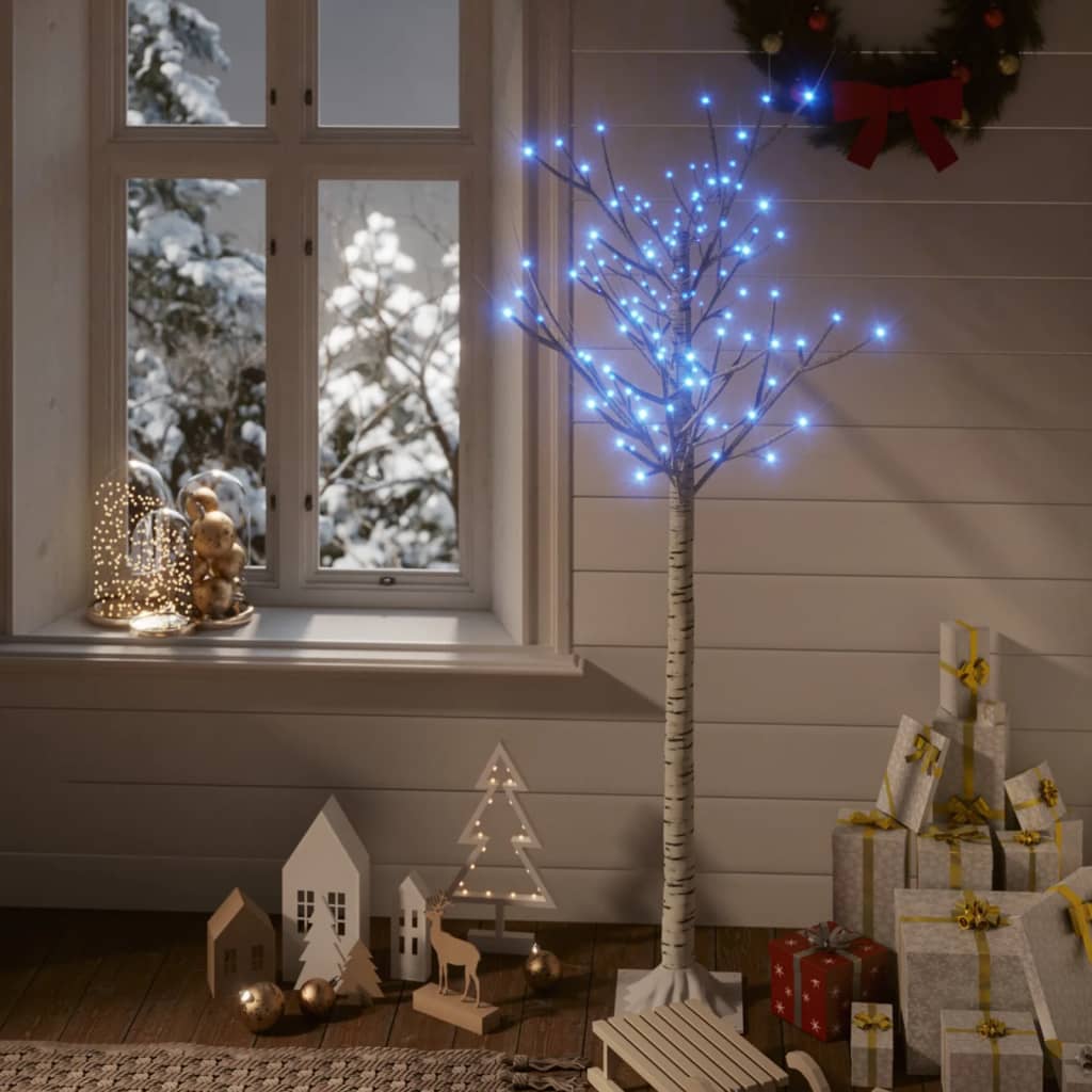 vidaXL Kerstboom wilg met 140 blauwe LED's binnen en buiten 1,5 m