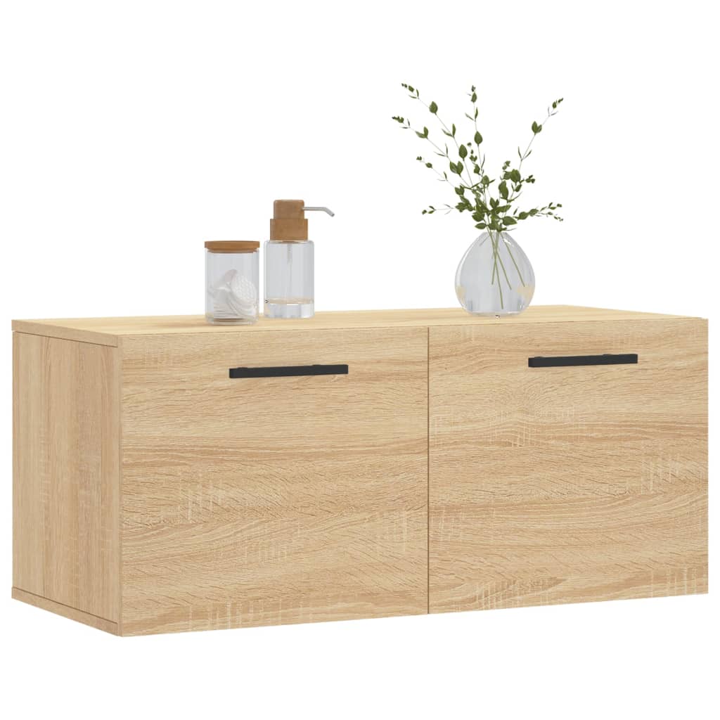 vidaXL Wandkast 80x36,5x35 cm bewerkt hout sonoma eikenkleurig